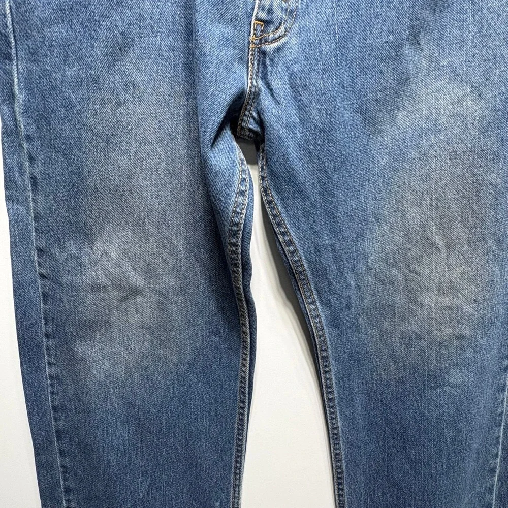 Levis 505 Regular Fit Straight Leg Blue Denim Jeans Mens 38x32 Medium Wash - Picture 3 of 14